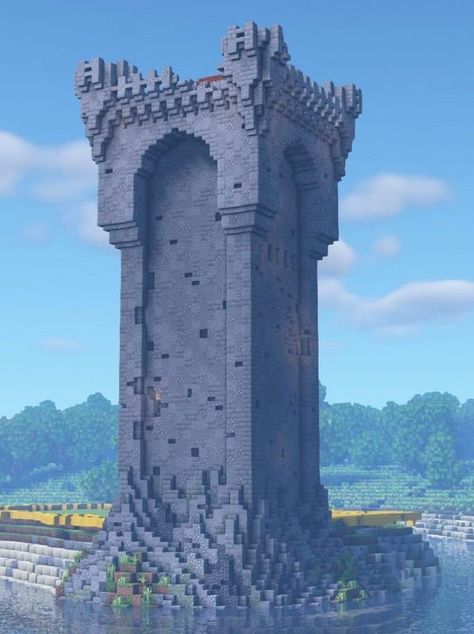 Tower Built In Minecraft : Minecraftbuilds Towers Minecraft Ideas, Tower Ideas Minecraft, Minecraft Building Ideas Tower, Minecraft Building Castle, Tower Design Minecraft, Minecraft Spire, Castle Tower Minecraft, Minecraft Tower Build, Minecraft Aqueduct