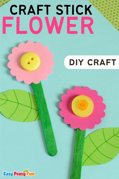 Let creativity bloom with our Cute Craft Stick Flower Craft Idea! An exciting springtime project for kids that explores the magic of flower crafts and the joy of crafting with popsicle sticks. Welcome the season by making some adorable craft stick craft! Stick Flowers, Abc Art, Cute Craft, Spring Craft, Project For Kids, Flower Craft, Popsicle Stick Crafts, Flower Diy Crafts, Popsicle Sticks