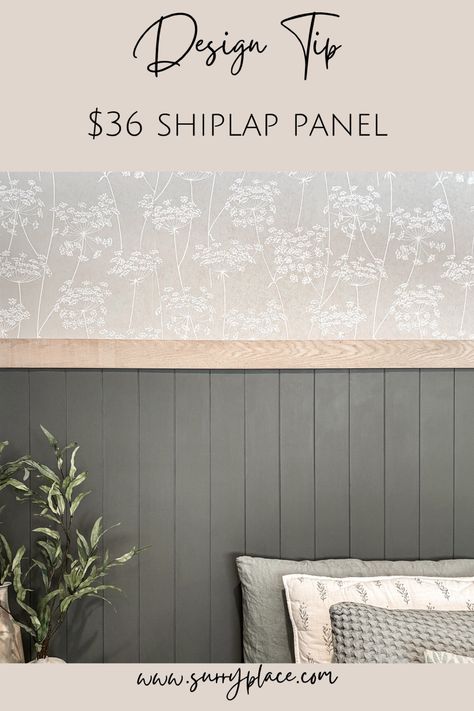 Innocence Floral Wallpaper curated on LTK Paneling Sheets, Boho Home Design, Shiplap Paneling, Bathroom Accent Wall, Shiplap Accent Wall, Room Accent Wall, Diy Accent Wall, Home Design Diy, Wood Accent Wall