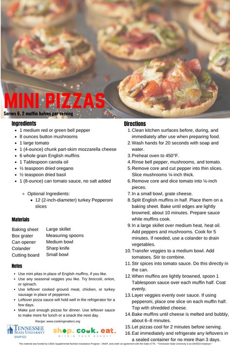 Mini Pizzas Recipe Mini Pizza Recipes, Pizzas Recipe, Mini Pizzas, Button Mushrooms, Kitchen Surfaces, Mini Pizza, Green Bell Peppers, Mozzarella Cheese, Pizza Recipes