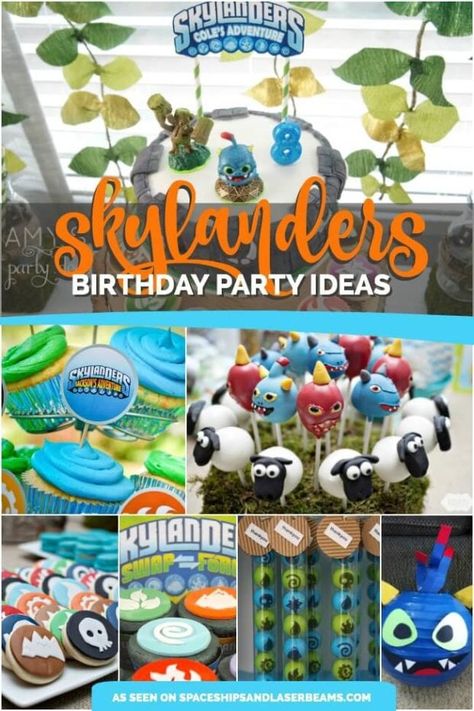 Skylanders Birthday Party Ideas Skylanders Birthday Cake, Skylanders Birthday Party, Skylanders Birthday, Skylanders Party, Slumber Party Games, Monster High Party, Ninja Turtle Birthday, Carnival Birthday Parties, Let The Good Times Roll