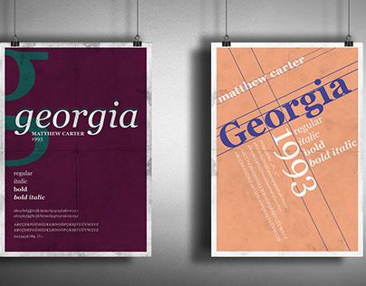 Georgia Font, Matthew Carter, Alphabet Posters, Posters Design, Font Alphabet, Poster Fonts, Typographic Poster, Alphabet Poster, Fonts Alphabet