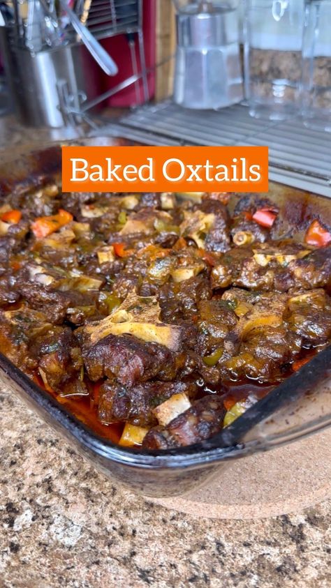 Recipes For Oxtails, Oxtail Recipes Videos, Oxtail Oven Recipes, Easy Oxtail Recipes Oven, Oven Oxtails Recipe, Oxtail Dinner Ideas, Oven Baked Oxtails, Oxtails In Oven, Curry Oxtail Recipes