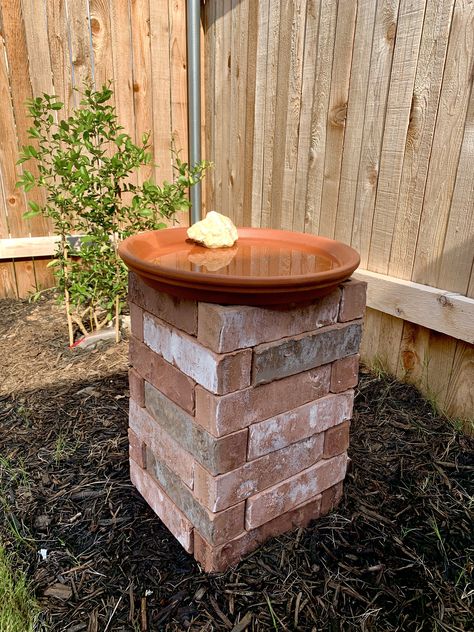 Leftover Bricks, Brick House Exterior Makeover, Brick Planter, Brick Fire Pit, Bricks Diy, Brick Garden, Brick Fence, Brick Fireplace Makeover, Home Exterior Makeover