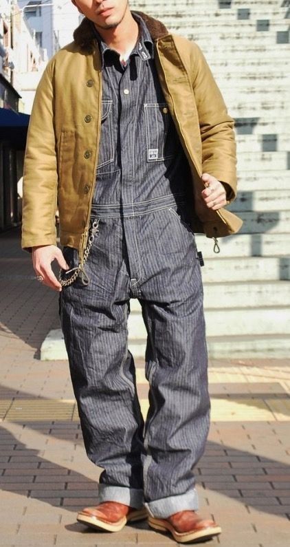 Jumpsuits Men, Vintage Men Style, Older Mens Fashion, Workwear Vintage, Vintage Workwear, Mens Fashion Rugged, Jumpsuit Men, Men Looks, Denim Outfit