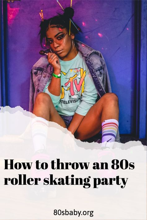 In the 80s roller skating was a time that everyone in the family was able to have fun. I will provide everything you need to throw a great retro 80s roller rink party. What To Wear To An 80's Theme Party, 80s Skate Party, 80s Roller Rink, 80s Roller Skating Outfit, 80s Roller Skating, Roller Rink Party, Top 5 Songs, Roller Skating Rink, Roller Skating Outfits