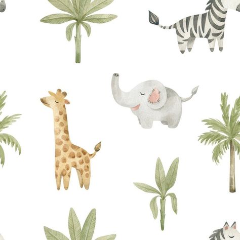 Artistic Assortment: Watercolour Clipart Menagerie Jungle Animal Nursery, Zoo Animals Nursery, Watercolour Wallpaper, Zoo Nursery, Jungle Animals Nursery, Puppy Portraits, Cartoon Crazy, Minimal Wallpaper, Jungle Animal