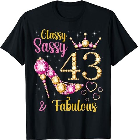 Classy Sassy 43 And Fabulous Hearts Crown High Heel 43rd Birthday design for women, Classy Sassy 43 & Fabulous shirt, Sassy Classy 43 and Fabulous t-shirt, Sassy & Fabulous at 43, Fabulous at 43, 43rd Birthday Party Tee shirt for women.
43 & Fabulous, 43 and Fabulous, this Queen makes 43 look fabulous, chapter 43, hello 43, 43 and blessed, 43 years of being awesome, 43 years old woman birthday shirt, it's my 43rd birthday 43 it's my birthday, 43 birthday shirt High Heel Crown Hearts. 43rd Birthday, Woman Birthday, Heart Crown, Fabulous Birthday, Birthday Design, Birthday Woman, Its My Birthday, Birthday Shirt, Birthday Shirts