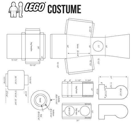 Lego Costume Template Lego Diy Costume, Lego Emmet Costume, Lego Costumes Diy, Lego Brick Costume Diy, How To Make A Lego Head Costume, Lego Cardboard Costume, Lego Costume Diy, Lego Man Costumes, Lego Halloween Costumes