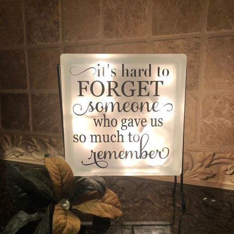 Remembrance Light, Remembrance Gift, Funeral Gift, Memorial Keepsake, Loss of Mother, Loss of Baby, Loss of Life, Personalized Light by JenniferCraftCorner on Etsy Mother Loss, Loss Of Baby, I Miss My Mom, Miss My Mom, Loss Of Mother, Condolence Gift, Glass Block, Remembrance Gifts, Different Quotes