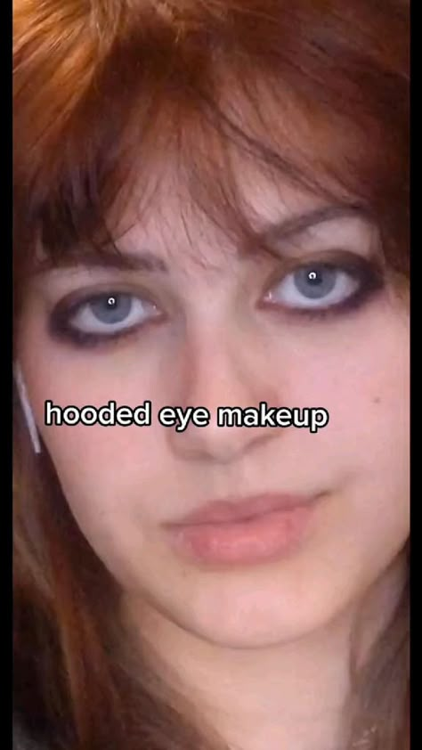 semi easy hooded eye makeup tutorial only using eyeshadow in 2022 | Emo makeup, Hooded eye makeup, No eyeliner makeup Goth Eyeshadow For Hooded Eyes, 80s Punk Makeup Eye, Emo Eye Makeup Hooded Eyes, Alt Makeup Without Eyeliner, Grunge Eye Makeup Hooded Eyes, Alt Eyeliner Tutorial Hooded Eyes, Easy Makeup Ideas For Hooded Eyes, Only Eyeshadow Look, Rodrick Heffley Makeup Tutorial