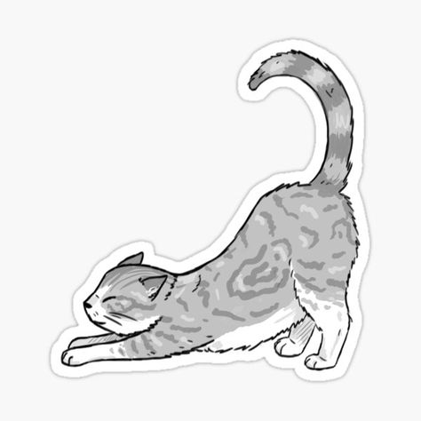 "Grey tabby cat" Sticker by Milanicole | Redbubble Grey Stickers, Grey Tabby Cat, Cat Communication, Grey Tabby, Wooden Painting, Striped Cat, Stickers Cute, Painting Inspo, Cat Tree