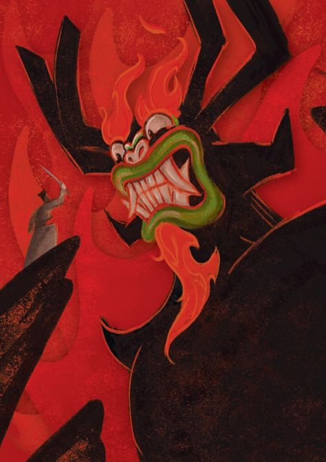 Aku Tattoo Samurai Jack, Aku Samurai Jack, Aku Samurai Jack Art, Wu Kong Monkey King Art, Samurai Jack Aku Art, Samurai Jack Art, Samurai Abstract Art, Samurai Jack Aku, Surreal Tattoo