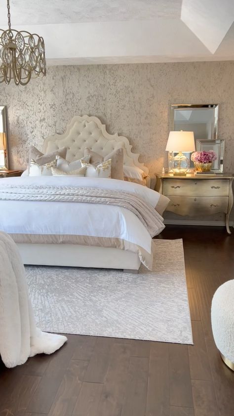 Farahjmerhi House, Farah Merhi Bedroom, Guess Bedroom, Cream And White Bedroom, Farah Merhi, Luxe Bedroom, Vintage Room Decor, So Many Questions, Unique House Design