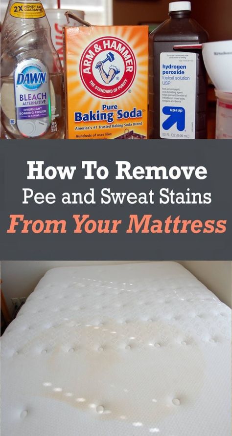 Diy Mattress Cleaner, Get Blood Stains Out, Clean Mattress Stains, Pee Stains, Bleach Alternative, Urine Stains, Body Sweat, Mattress Cleaning, Sweat Stains