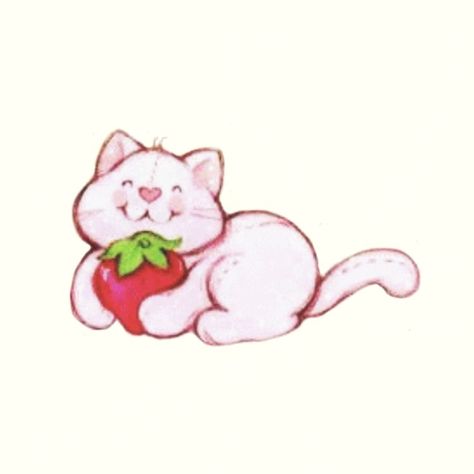 Strawberry Shortcake App Icon, Strawberry Shortcake Aesthetic, Cat Widget, Shortcake Aesthetic, Strawberry Cat, Berry Shortcake, Strawberry Shortcake Cartoon, Strawberry Shortcake Characters, Vintage Strawberry Shortcake