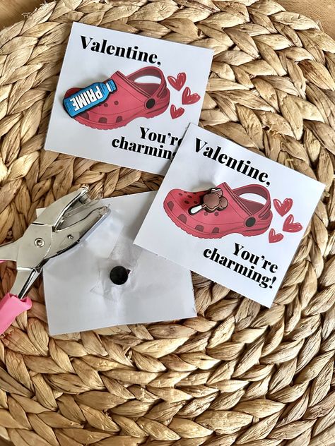 Printable Croc Valentine - Treehouse Threads Croc Valentine, Classroom Valentines Gifts, Candy Free Valentines, Bow Garland, Classroom Valentines, Heart Shaped Glasses, Valentines Printables Free, Bear Valentines, Classroom Valentine