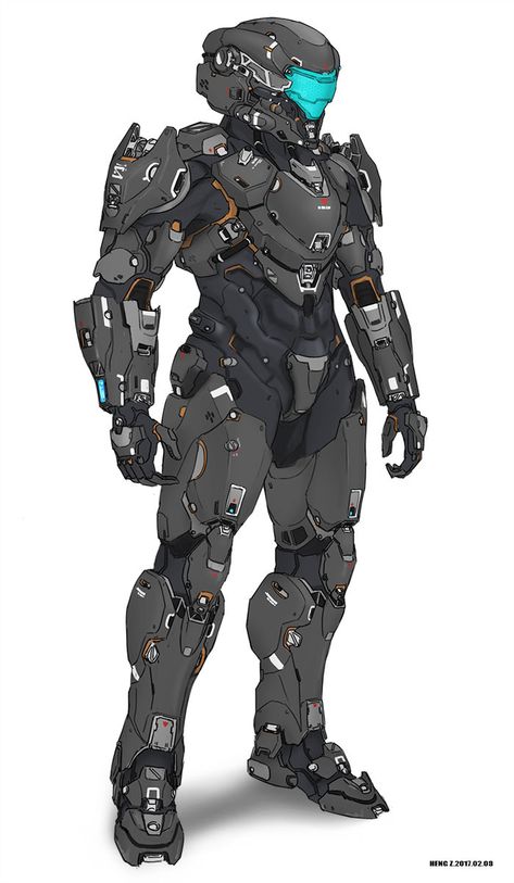 Space Armor, Concept Art Landscape, Sci Fi Armor, Halo Armor, Futuristic Armor, Futuristic Armour, Combat Armor, Mech Suit, Masculine And Feminine