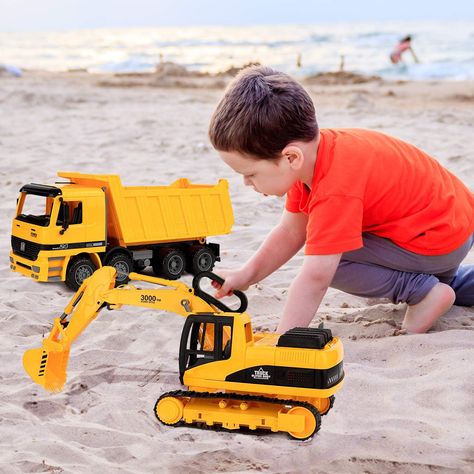 Sandbox Excavator, Excavator Buckets, Excavator Toy, Drag Line Excavator, Caterpillar Excavator, 1st Birthday Photoshoot, Army Truck, Kids Set, Construction Vehicles