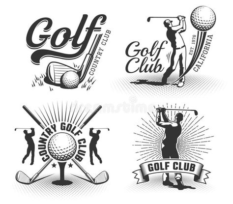 Golf Logos, Golf Tattoo, Golf Logo Design, Sport Logo Design, Golf Logo, Golf Art, Vector Art Design, Golf Design, Golf Tee