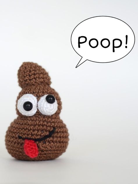 Cute crochet stuffed brown poop. Crochet Poop, Poop Party, Crochet Toy, Amigurumi Pattern, Crochet Toys, Crochet Amigurumi, Origami, Coco, Amigurumi