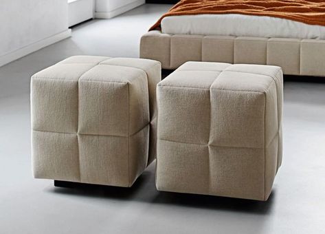 Pouf Seating, Large Bookcase, Living Room Pouf, Contemporary Living Room Furniture, Dinette Tables, Square Pouf, Missoni Home, Stool Design, Contemporary Living Room