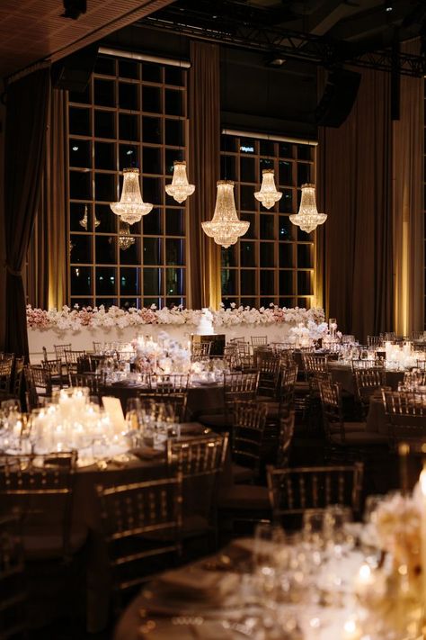 Dim Light Wedding, Candles Reception Wedding, Candlelit Wedding Reception Round Tables, Wedding Venue Decorations Indoor Elegant, Candle Heavy Wedding Reception, Candle Lit Reception Tables, Candlelit Wedding Ceremony, Candlelight Wedding Reception, Candle Lit Wedding Dinner