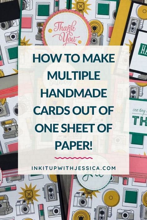 Card Making Ideas For Beginners, Simple Cards Handmade, Card Making Templates, Easy Cards, Heart Diy, Card Making Videos, One Sheet Wonder, Card Making Tips, Designer Paper