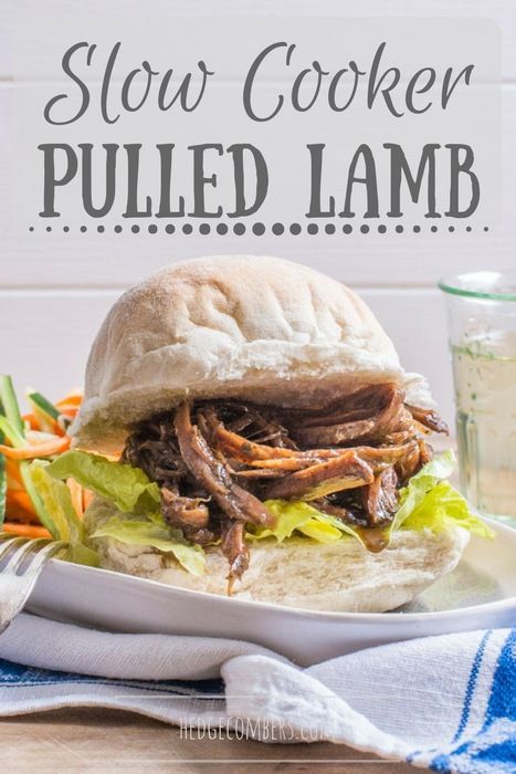 The easiest way to get succulent, tender pulled lamb. Pile into baps, or serve with all the trimmings for an easy roast dinner. #slowcooker #slowcookerlamb #Easterlamb #EasyLamb #pulledlamb Crockpot Lamb, Roast Ideas, Lamb Sliders, Pulled Lamb, Easy Roast, Slow Cooker Lamb, Lamb Recipe, Frugal Recipes, Bruschetta Ingredients