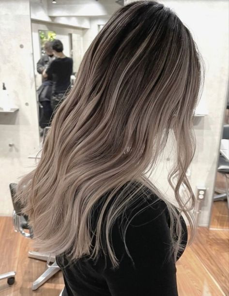 Asian Hair Inspo, Blonde Asian Hair, Ash Blonde Hair Balayage, Hair Color Mahogany, Grey Hair Dye, Beige Hair, Korean Hair Color, Ash Blonde Balayage, Ash Hair Color