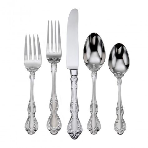 Oneida Mandolina 65-PC Fine Flatware Set : $127.99 + Free S/H (reg. $360)  http://www.mybargainbuddy.com/oneida-mandolina-65-pc-fine-flatware-set-127-99-free-sh Oneida Flatware, Traditional Table Setting, Formal Table Setting, Flatware Storage, Neutral Paint Colors, Food Storage Boxes, Look Retro, Stainless Steel Dishwasher, Neutral Paint