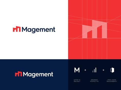 Magement - Logo Design by Jeroen van Eerden on Dribbble Logo Building Company, Construction Logo Design Ideas, Plumbing Logo, Logo Reference, Inmobiliaria Ideas, Management Logo, Property Logo, Construction Branding, Corporate Logo Design