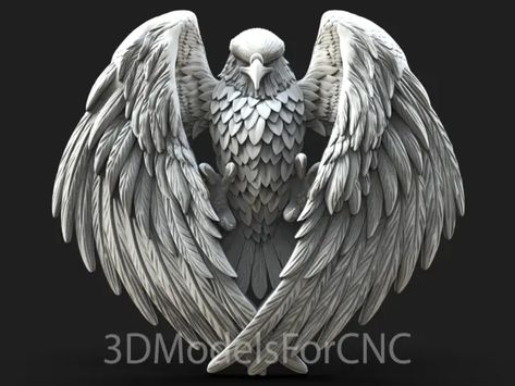 Fenix Logo, Bird Of Prey Tattoo, 3d Wings, Alas Tattoo, Eagle Hunting, Sacred Heart Art, Eagle Wings, Fusion 360, Owl Pet