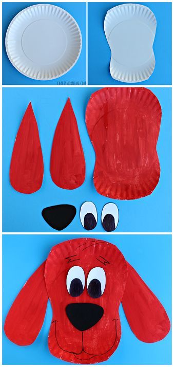 Paper Plate Clifford Craft for Kids - The Big Red Dog Art Project | CraftyMorning.com #paperplatecrafts #cliffordcrafts #dogcrafts #creativecrafts #crafts #funcrafts #kidcrafts #diycrafts Dog Art Projects, Paper Plate Art, Dog Craft, Preschool Projects, Dog Red, Daycare Crafts, Paper Plate Crafts, Plate Crafts, Red Dog