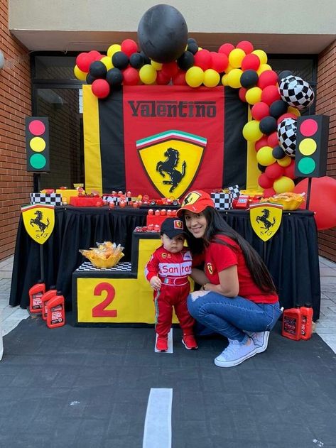 Ferrari First Birthday, F1 Bday Theme, Ferrari 1st Birthday Party, Ferrari Party Decoration, Ferrari Birthday Theme, Ferrari Party Ideas, F1 Theme Birthday, Ferrari Themed Birthday Party, F1 Theme Party Birthday