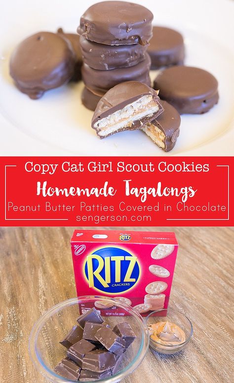 Peanut Butter Patties, Tagalong Cookies, Butter Crackers, Homemade Peanut Butter, Amazing Appetizers, Diy Cookie, Ritz Crackers, Girl Scout Cookies, Homemade Cookies