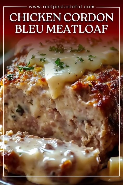 This twist on classic Chicken Cordon Bleu uses tender ground chicken, Swiss cheese, and a rich, creamy mushroom sauce. Perfect for those who prefer a ham-free version! Chicken Swiss Cheese, Cordon Blue, Juicy Grilled Chicken, Creamy Mushroom Sauce, Chicken Cordon, Slow Cooked Meals, Creamy Mushroom, Chicken Cordon Bleu, Creamy Mushrooms