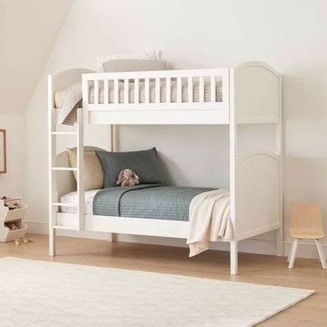 Kids Bed Canopy, West Elm Bedding, Double Bunk Beds, Kids Loft Beds, Twin Bunk Bed, Bed Twin, Top Bunk, Twin Bunk Beds, Girl’s Room