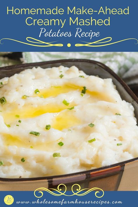 Make these incredibly Make-Ahead Creamy Mashed Potatoes in advance, preparing them up to two days before and easily reheating them in the Thanksgiving Mashed Potatoes Recipe, Pioneer Woman Mashed Potatoes, Homemade Mashed Potatoes Recipe, Reheat Mashed Potatoes, Roaster Recipes, Mashed Potatoes Thanksgiving, Make Ahead Mashed Potatoes, Creamy Mashed Potatoes Recipe, Crockpot Mashed Potatoes