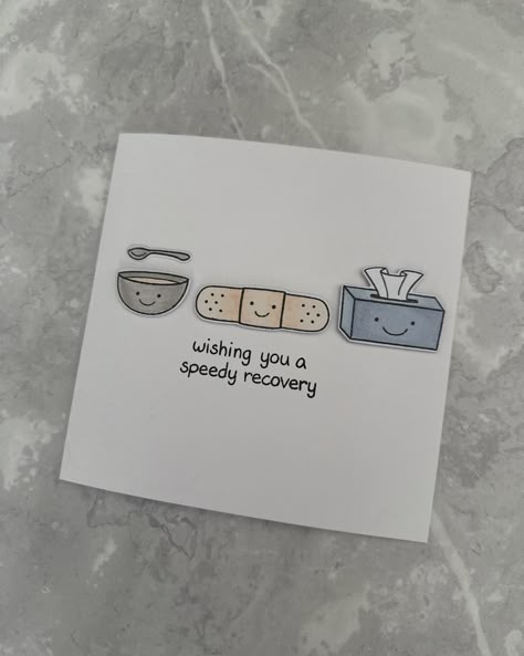 Happy Easter Everyone 🐣 A get well soon card, all cards are made by me, 6x6 size, white envelope £3.25, this card base is 300gsm linen textured effect white card. Local delivery, collection or I can post these to a UK address (all by prior arrangement, postage extra). #lovehandmadecommunity #shopsmall #lisascardsforyou #cardmakers #handmadecardsoftheday #sshuk #lovebognorregis #handmadecards #etsyshopuk #happysidehustle #justacard #personalisedcards #handmadegreetingcardsarebest #vsms_vir... Cute Get Well Soon Cards For Boyfriend, Mini Cards Ideas, Get Well Soon Cards Diy, Diy Get Well Soon Cards, Cute Get Well Soon Cards, Get Well Soon Card Ideas, Diy Cards Get Well, Get Well Soon Gift Ideas, Feel Better Cards