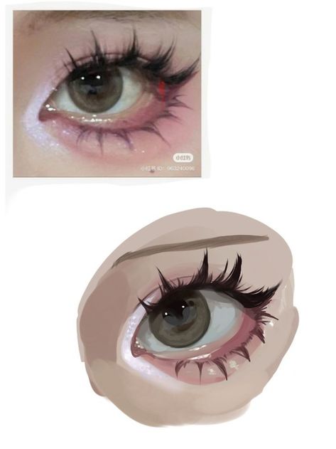 Doe Eye Drawings, How To Draw Mary Janes, Jelly Eyes Drawing, Jelly Art Style Eyes, Asian Eye Drawing, How To Draw Asian Eyes, Mary Janes Drawing, Mary Jane Shoes Drawing, Asian Eyes Drawing