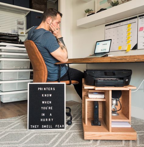 Under Desk Printer Stand, Printer Cart, Printer Cabinet, Tiny Home Office, Small Printer, Bedroom Cabinet, Internet Router, Mobile Printer, Office Gadgets