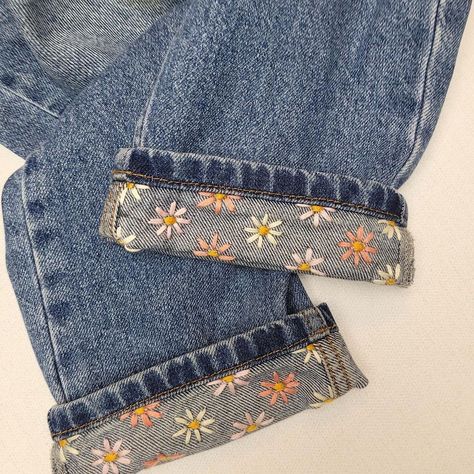 Mgnoliasun | hand embroidered goods | Join Em at Enlightened Brewery for an evening of fun, friends, and creativity at our Sip & Stitch workshop! Wednesday, May 29th, at 6pm.… | Instagram Jeans With Embroidered Flowers, Embroidered Jeans Diy, Embroidery Jeans Diy, Hem Embroidery, No Children, Clothes Embroidery Diy, Denim Embroidery, Hand Embroidery Projects, Fun Friends