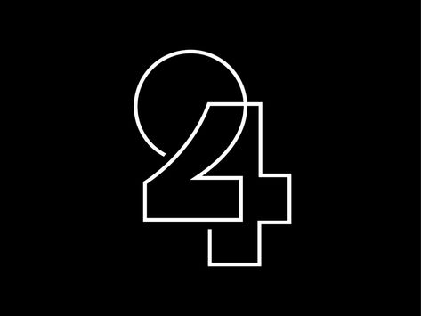 24 by George Bokhua on Dribbble Trendy Logo Design, Numbers Typography, 10 Logo, Logo Basketball, Inspiration Logo Design, Trendy Logos, Logo Number, Anniversary Logo, Monogram Logo Design