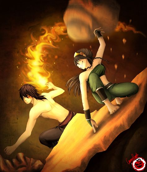 Toph Vs Zuko Reloaded by CrimsonPumpkin.deviantart.com on @deviantART Toph Beifong X Zuko Ship, Zuko X Toph Fan Art, Zuko And Toph Fan Art, Zuko X Toph Ships, Zuko X Toph, Toph Aang, Toph Avatar, Prince Zuko, Avatar Zuko