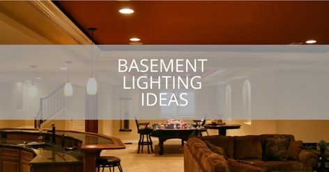 Lighting is important when you're decorating your basement. These basement lighting ideas will make it a comfortable spot for living or leisure. Basement Lights, Basement Lighting Ideas, Basement Lighting, Future Man, Basement Office, Basement Living Rooms, Small Basements, Pooky Lighting, Pot Lights