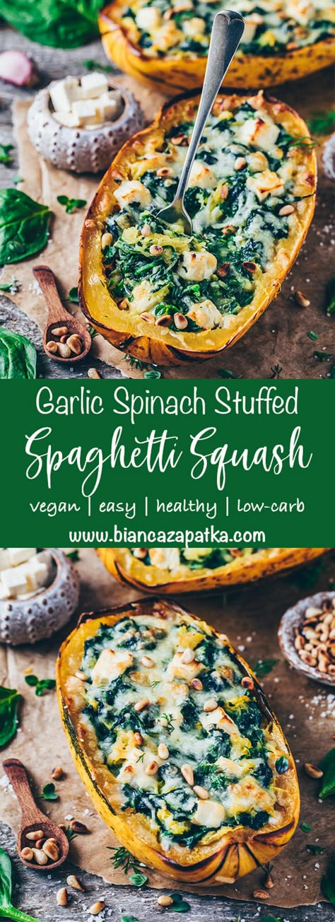 Vegetarian Recipes Spaghetti Squash, Wfpb Spaghetti Squash Recipes, Stuffed Spaghetti Squash Dairy Free, Vegan Speggetti Squash Recipe, Vegan Stuffed Spaghetti Squash, Plant Based Spaghetti Squash Recipes, Spaghetti Squash And Feta Recipes, Spaghetti Squash Recipes No Dairy, Spagetti Squash Recipes Healthy Low Carb