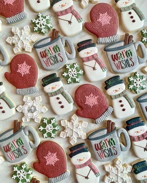 Hot Cocoa Sugar Cookies Decorated, Hot Cocoa Decorated Cookies, Christmas Coffee Mug Cookies Decorated, Popcorn Decorated Cookies, Cocoa Sugar Cookies, Christmas Sweater Cookies Decorated, 3d Christmas Cookies Decorated, Winter Theme Decorated Cookies, Winter Theme Sugar Cookies