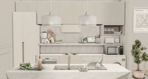 Sims 4 Cc Interior, Sims 4 Cc Apartment, Build Aesthetic, Sims 4 Interior, Sims 4 Modern House, Sims 4 Kitchen, Play Sims 4, The Sims 4 Pc, Aesthetic Apartment