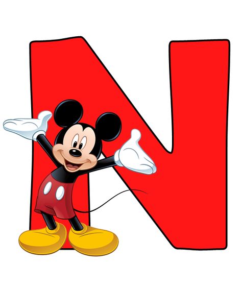 Bolo Do Mickey Mouse, Mickey Mouse Letters, Mickey Mouse Png, Baby Animal Nursery Art, Baby Disney Characters, Mickey Mouse Characters, Mickey Mouse Theme, Character Letters, Mickey Mouse Cake